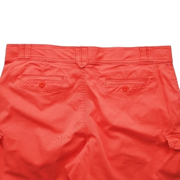 Gloria Vanderbilt High Waisted Orange Cargo Style  Shorts 18 - Picture 6 of 10